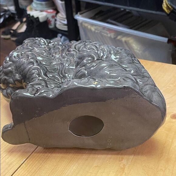 Vintage Gray Ceramic Cat Figurine - Picture 3 of 6